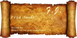 Frid Jenő névjegykártya